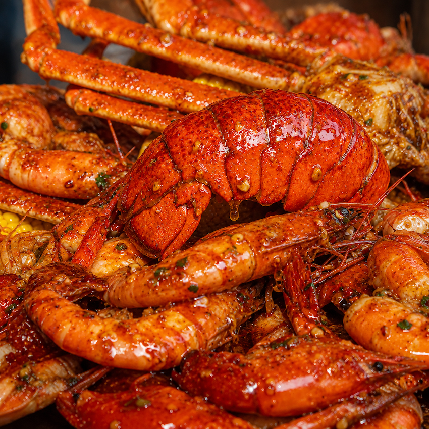 office catering companies with lobster, shrimp, crab, and free delivery
